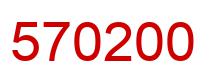 Número 570200 imagen rojo
