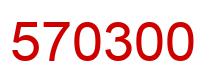 Number 570300 red image