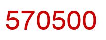 Number 570500 red image