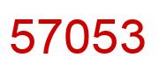 Number 57053 red image