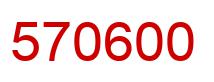 Number 570600 red image