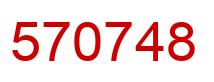 Number 570748 red image
