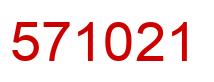Number 571021 red image