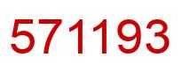 Number 571193 red image