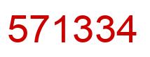 Number 571334 red image