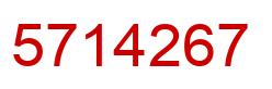 Number 5714267 red image