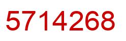 Number 5714268 red image