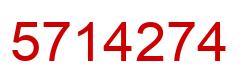 Number 5714274 red image