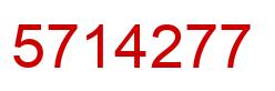 Number 5714277 red image