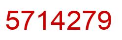 Number 5714279 red image