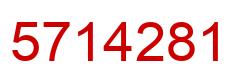 Number 5714281 red image