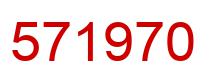 Number 571970 red image