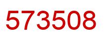 Number 573508 red image