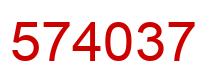 Number 574037 red image