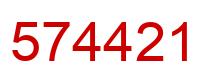 Number 574421 red image