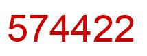 Number 574422 red image