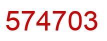 Number 574703 red image