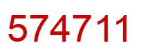 Number 574711 red image