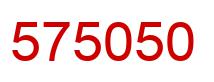 Number 575050 red image