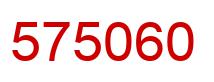 Number 575060 red image