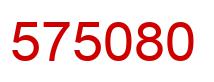 Number 575080 red image