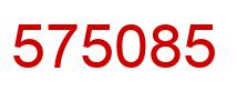 Number 575085 red image