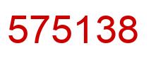 Number 575138 red image