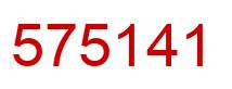 Number 575141 red image