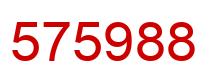 Número 575988 imagen rojo