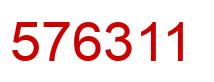 Number 576311 red image
