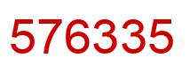 Number 576335 red image