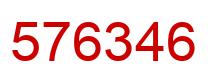 Number 576346 red image