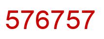 Number 576757 red image