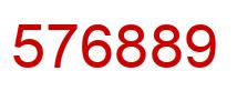 Number 576889 red image