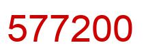 Número 577200 imagen rojo