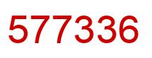 Number 577336 red image