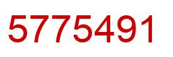 Number 5775491 red image