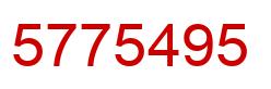 Number 5775495 red image