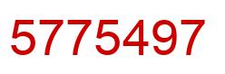 Number 5775497 red image
