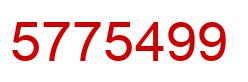 Number 5775499 red image