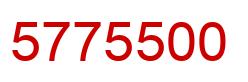 Number 5775500 red image