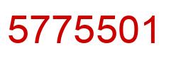 Number 5775501 red image
