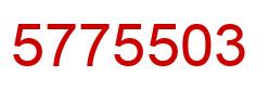 Number 5775503 red image