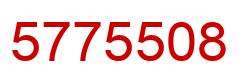 Number 5775508 red image