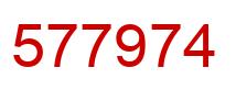 Number 577974 red image