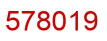 Number 578019 red image