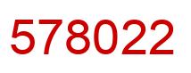 Number 578022 red image