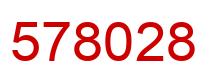 Number 578028 red image