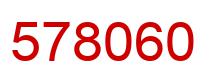 Number 578060 red image