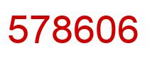 Number 578606 red image